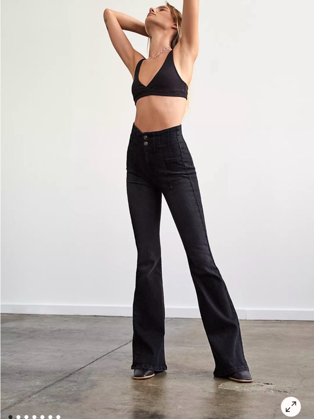 We The Free Jayde Flare Jeans in Onyx